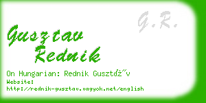 gusztav rednik business card